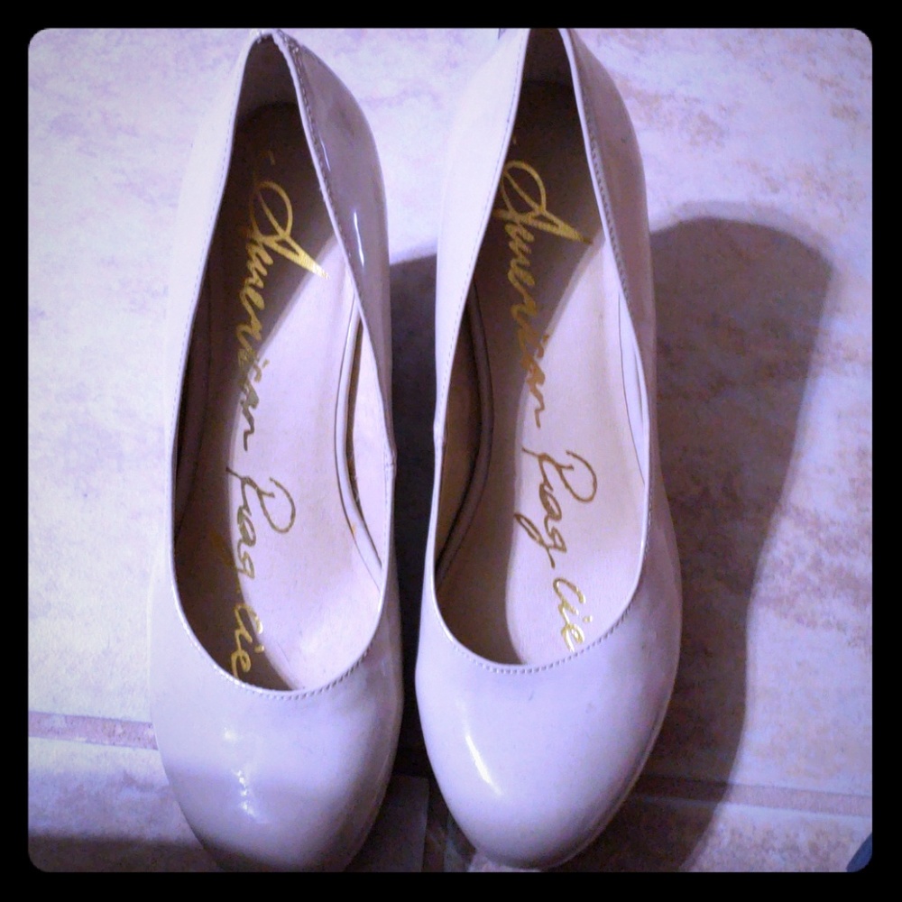 Beige wedges